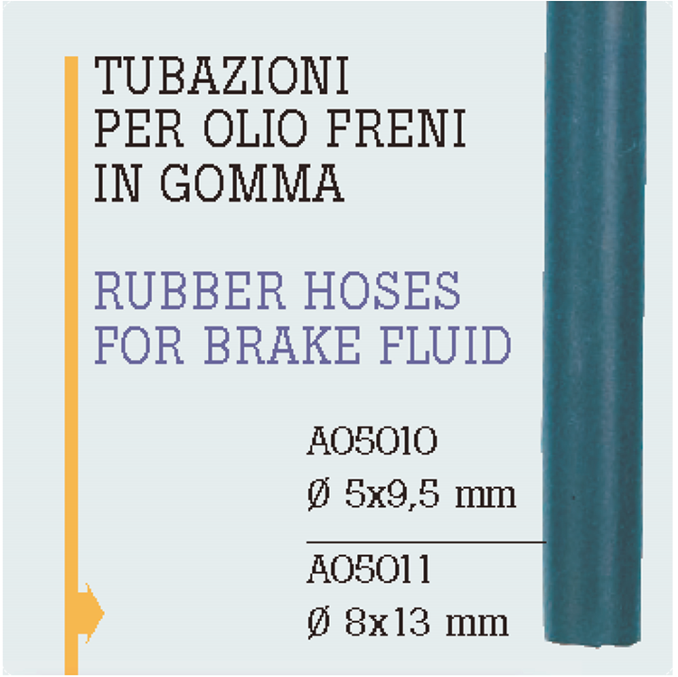 TUBO GOMA PARA LIQUIDO DE FRENOS 5 X 9,5MM -POR METRO-